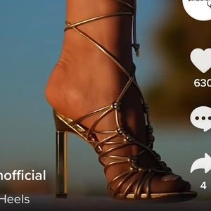 Sam Edelman 7.5 gold Grecian heels